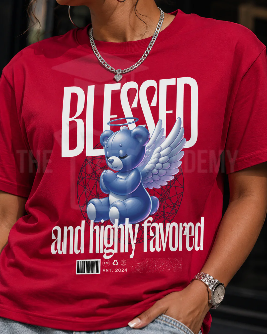 Blessed and Highly Favored- Matte Clear Film Screen Print Transfer - Image 2