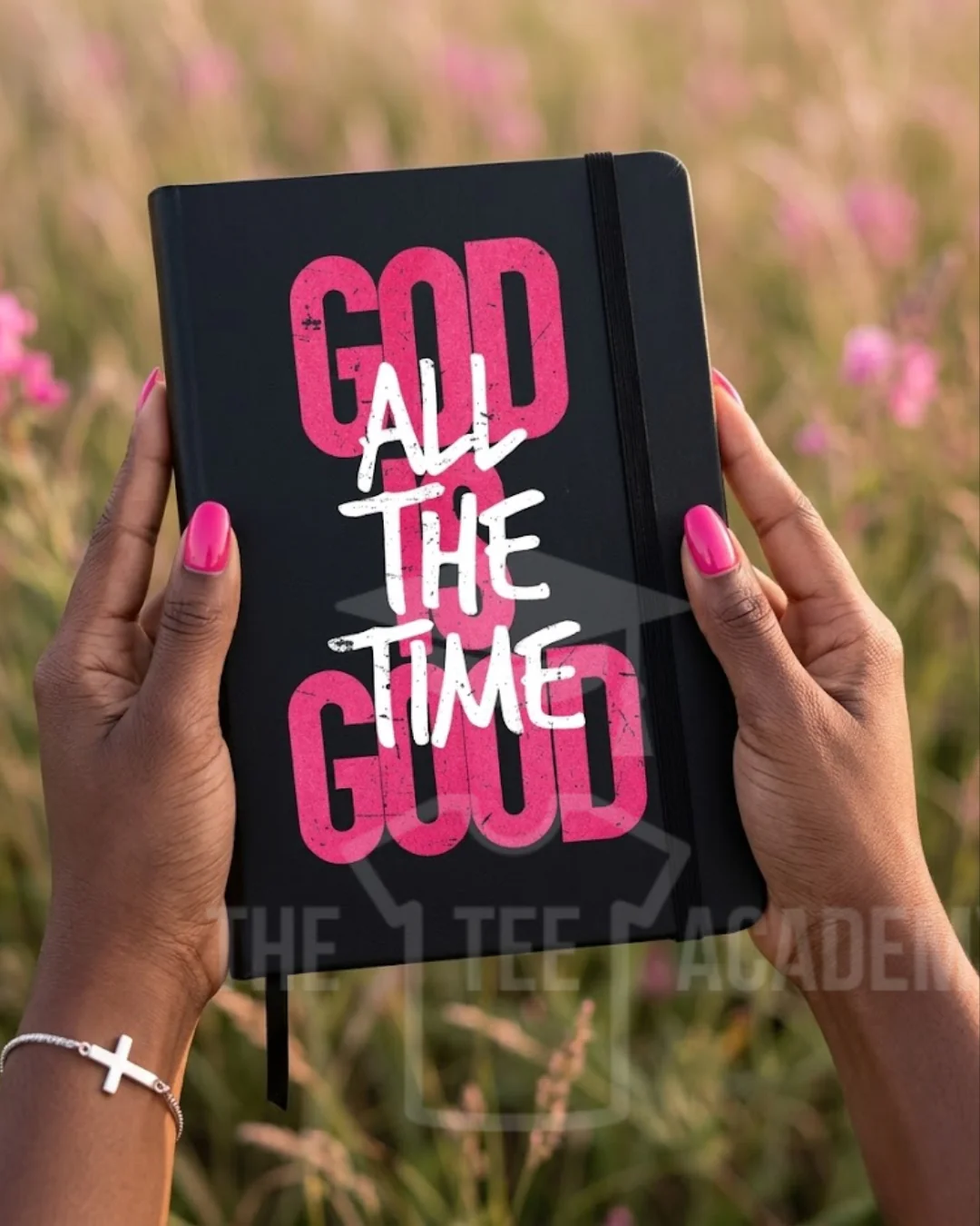UV DTF Planner/Tumbler Decal- (Pink) God Is Good